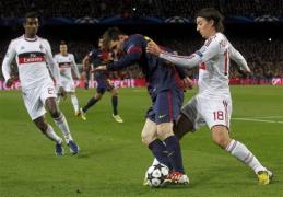 cu jum tate de norm barcelona 2 0 ac milan agg 2 2 