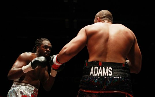 The British heavyweight boxer Ali Adams has been banned for two years after he tested positive for an anabolic steroid.