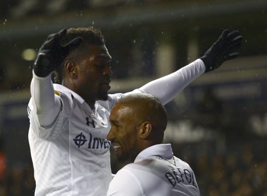 Tottenham Hotspur striker Emmanuel Adebayor summed up the feeling at White Hart Lane after they progressed to the knockout stage of the Europa League by saying