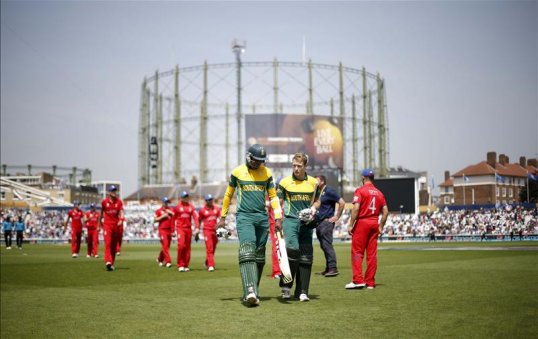 England were set a target of 176 runs to reach the final of the Champions Trophy after South Africa overcame a humiliating start to post 175 in 38.4 overs thanks to a record breaking ninth wicket partnership.