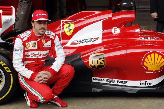 Former world champion Fernando Alonso set the fastest time lap time on soft tyres during final morning in the Ferrari at the second test at Barcelona.