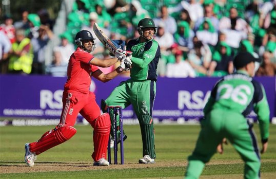 England have beaten Ireland by six wickets in a one-day international in Malahide in Dublin.