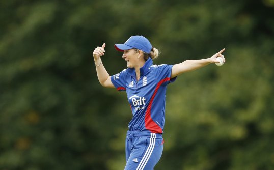 England captain Charlotte Edwards led a crushing nine wicket defeat over India with a record breaking innings in the women’s World Twenty20.