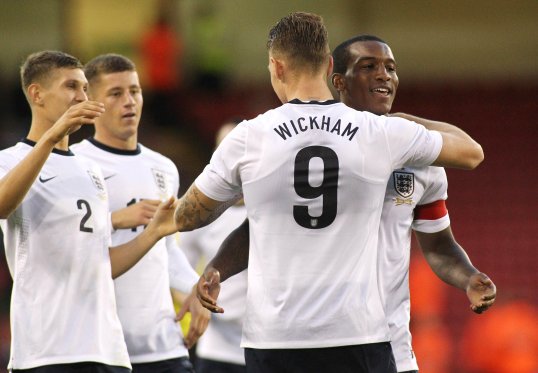 Roy Hodgson took control of the England Under-21s as they thrashed Scotland Under-21s on Tuesday evening.