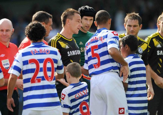 Anton Ferdinand carried out his threat not to shake hands with John Terry or Ashley Cole ahead of today’s derby with Chelsea.