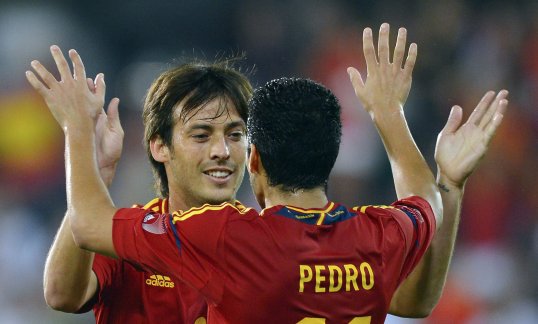 Spain swept aside Saudi Arabia tonight, as the Euro 2012 winners ran out 5-0 winners in Pontevedra.