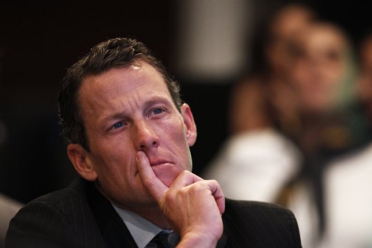 Disgraced cyclist Lance Armstrong has been nominated for the title of Texan of the Year by a Dallas newspaper.