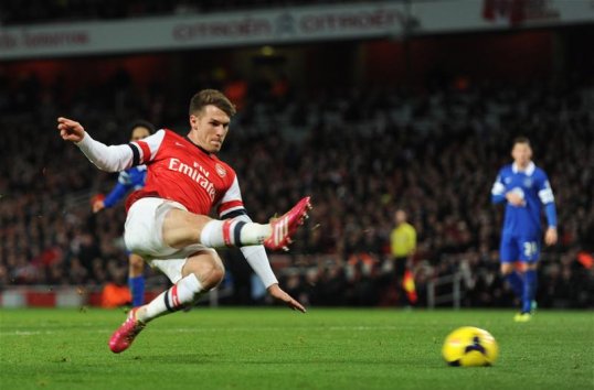 In-form midfielder Aaron Ramsey has been dropped to the bench for Arsenal's game against Napoli this evening.