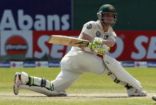 Australia batsman Phillip Hughes knocked a century as the Baggy Greens set Sri Lanka a daunting target of 305 for five in the opening one-day international in Melbourne.