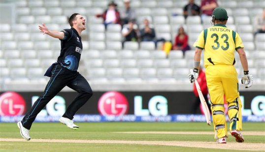 Australia are 60-2 against New Zealand in their ICC Champions match at Edgbaston.