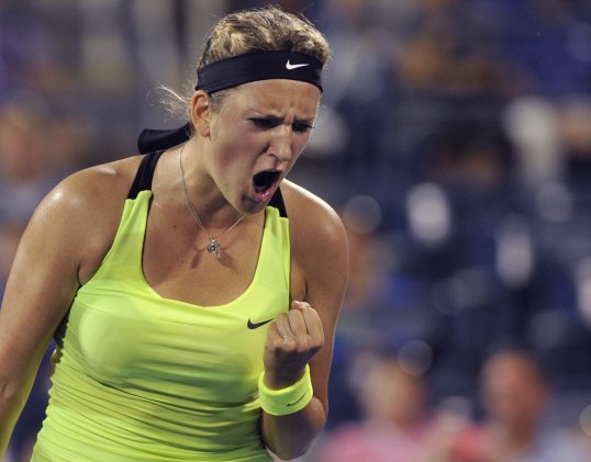 Top seed Victoria Azarenka made the quarter finals of the US Open after an impressive victory over Anna Tatishvili.
