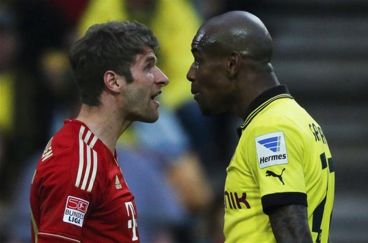 Saturday’s contest between Borussia Dortmund and Bayern Munich may not have had any impact on the league but the fiery encounter whetted the appetite for the Champions League final between the two on 25 May.