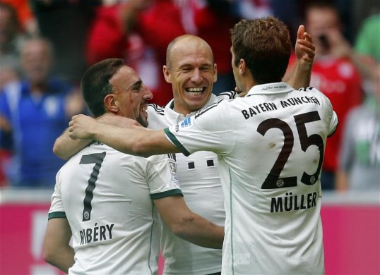 The reigning Bundesliga champions took the spoils at home against Hannover 96.
