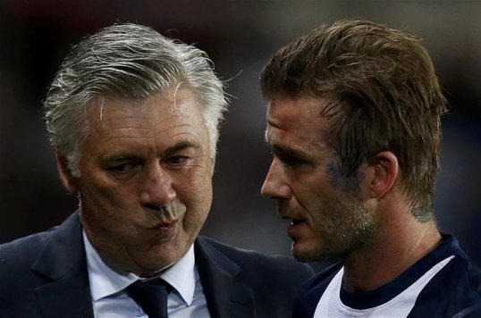Paris Saint-Germain boss Carlo Ancelotti thinks that David Beckham could become a football manager after he retires from playing.
