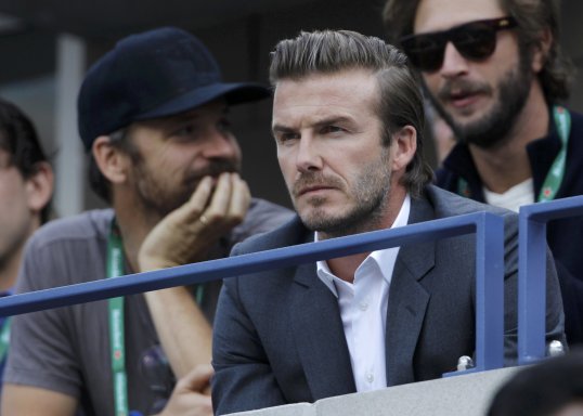 David Beckham was reportedly involved in a car crash outside his Beverley Hills home on Sunday.