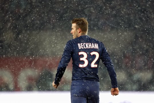 David Beckham admitted he was nervous ahead of his eagerly anticipated Paris Saint-Germain debut.