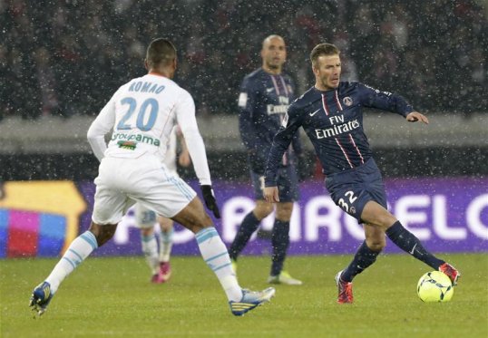 David Beckham will make his first start for his new club Paris Saint-Germain on Wednesday when his side meet Olympique de Marseille in the French Cup.