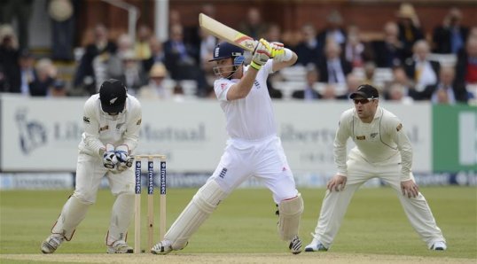 England have reached 100 from 49 overs on a slow first day of the first Test against New Zealand at Lord’s.