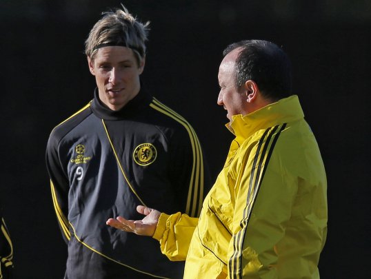 Chelsea manager Rafael Benítez has labelled Fernando Torres a prolific goal-scorer… in training.