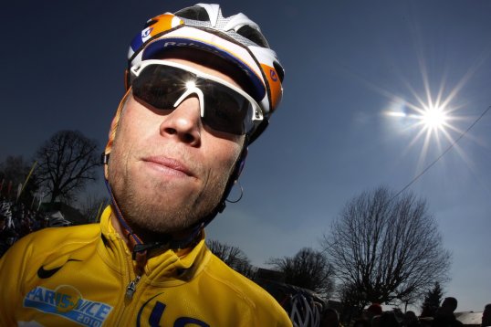 Blanco ride Lars Boom claimed the overall leader of the Tour of the Mediterranean after winning stage two's time trial.