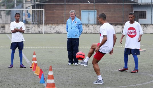 England forward Theo Walcott has admitted some kids in Brazil are better than him.
