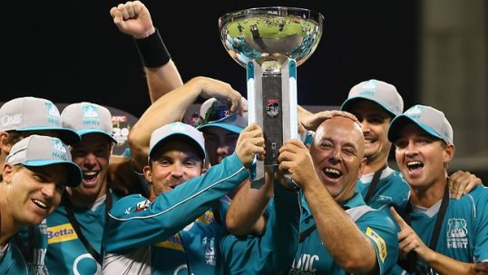 Brisbane Heat beat Perth Scorchers by 34 runs to claim to 2013 Big Bash Twenty20 tournament in Australia.