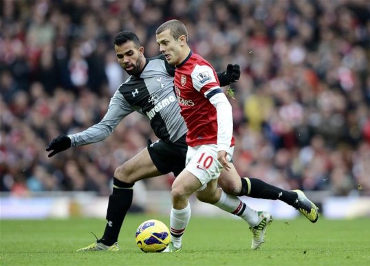 Arsenal midfielder Jack Wilshere has taken to social media website Twitter to thank fans for their chant about him during the match on Sunday.