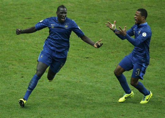 Newcastle United midfielder Yohan Cabaye says the words of Manchester United defender Patrice Evra inspired the France national team to victory over Ukraine in a World Cup play-off on Tuesday.