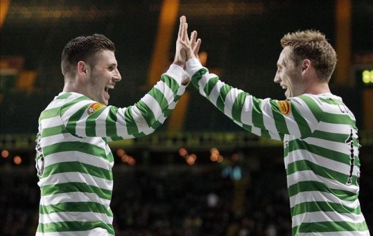Either Scott Brown, Joe Ledley or Gary Hooper will miss out for Celtic against Benfica tonight.