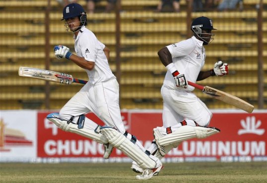 Alistair Cook and Michael Carberry put on an unbeaten 318 on the first day of their second warn-up Test against Australia A.