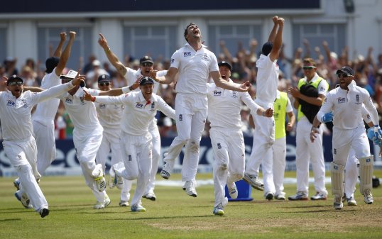 England won the first Ashes Test by 14 runs after a nail-biting final day at Trent Bridge.
