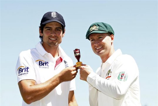 England will go in to bat in the first Ashes test this morning after Australia lost the toss.