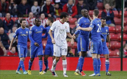 Demba Ba scored a brace on his Chelsea debut as his side swept Southampton aside 5-1 in the FA Cup third round at St. Mary's.