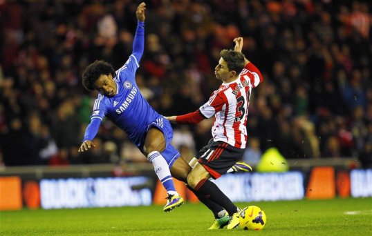 Willian has been picked for Chelsea again ahead of the likes of Oscar and Andre Schurrle for today's match against Crystal Palace.