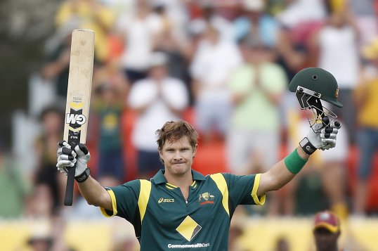 Australia captain Michael Clarke has praised opening batsman Shane Watson for scoring a century during the hosts 39-run win over West Indies in Canberra.