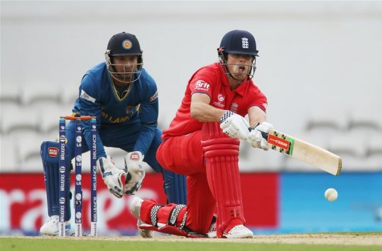 Captain Alastair Cook was dismissed for 59 in the 29th over of England’s Champions Trophy match with Sri Lanka at The Oval.
