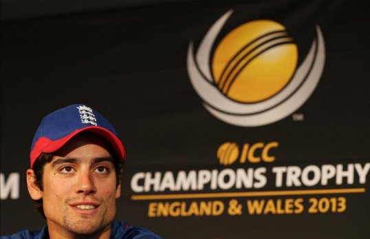 England are 57-1 in their ICC Champions Trophy match against Australia at Edgbaston