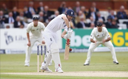England captain Alastair Cook has been dismissed for 32 in the afternoon session of the first Test against New Zealand at Lord’s.