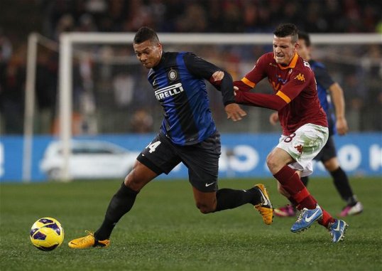 Roma have the advantage over Inter Milan after the first leg match in the Coppa Italia.
