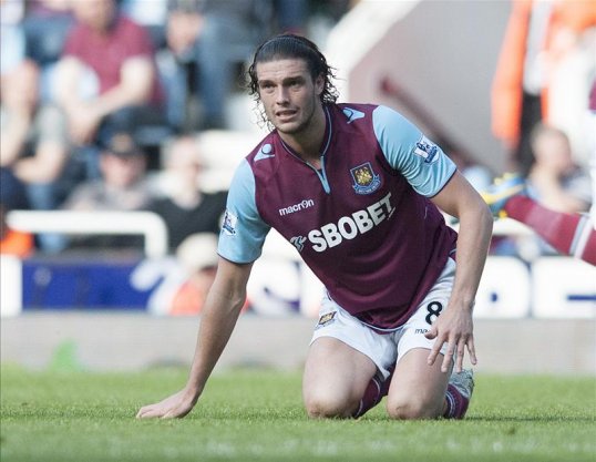 Andy Carroll today returned to West Ham training for the first time since he suffered a fresh foot injury in September.
