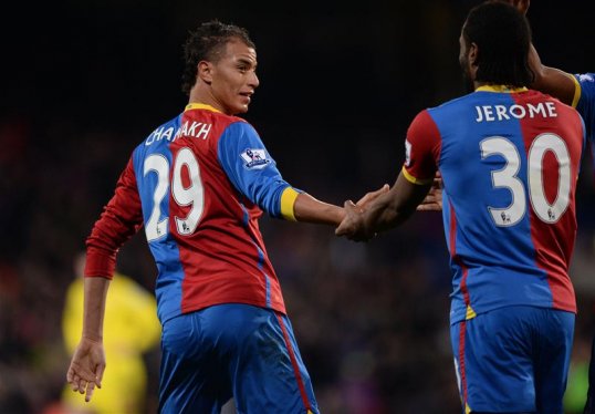 Crystal Palace are continuing with a front three for today's trip to Chelsea, with Marouane Chamakh, Jason Puncheon and Cameron Jerome.