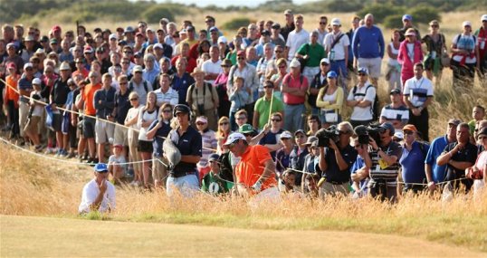 Leader of The Open Lee Westwood was pleased that he remained calm even when making bogeys on the tough Muirfield course.