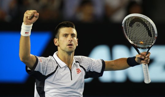 World number one Novak Djokovic continued his path to a third successive Australian Open title with a 6-1, 4-6, 6-1, 6-4 quarter-final victory over Tomas Berdych.