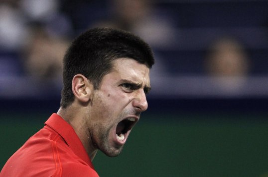 Novak Djokovic has drawn even in the Shanghai Masters, winning the second set after a thrilling tie break.