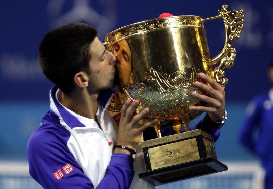 World number two Novak Djokovic has won his fourth title of the season after defeating Jo-Wilfried Tsonga to claim the China Open in Beijing.