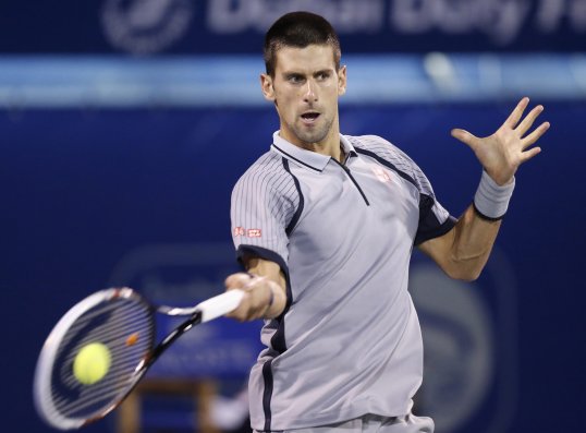 World number one Novak Djokovic beat fellow Serb Viktor Troicki 6-1 6-4 to progress in to the second round of the Dubai Championships Tuesday.