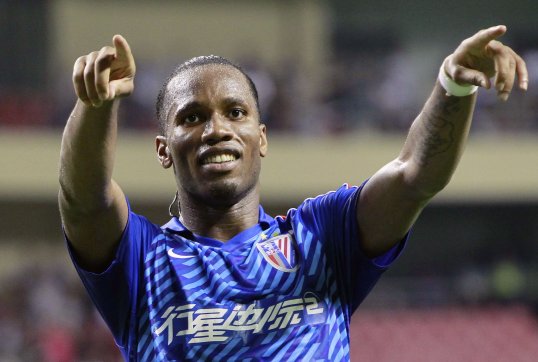 Didier Drogba has insisted he is happy in China.