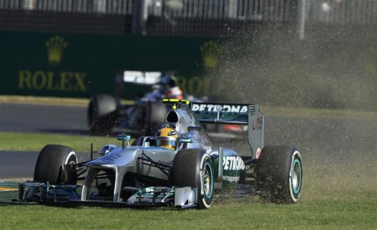 Lewis Hamilton was delighted with the pace of his Mercedes team on the first day practice in Melbourne ahead of the Australian Grand Prix.