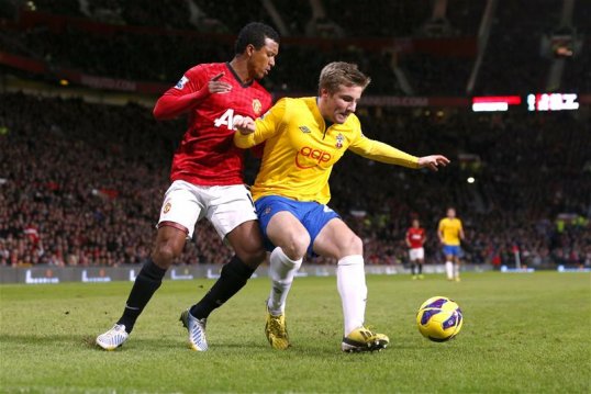 Manchester United starlet Adnan Janujaz has - as expected - retained his starting place in David Moyes' team for their tie against Southampton.