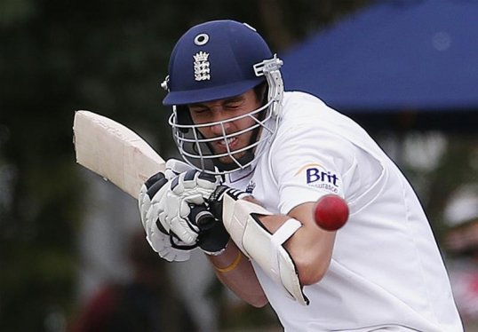 England batted through the final day of the first Test against New Zealand in Dunedin to secure a draw.